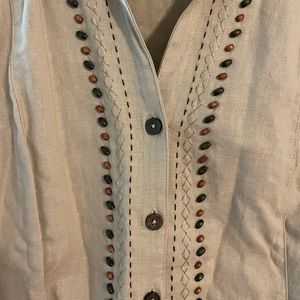 Beige 3/4 Sleeve Erika Blouse